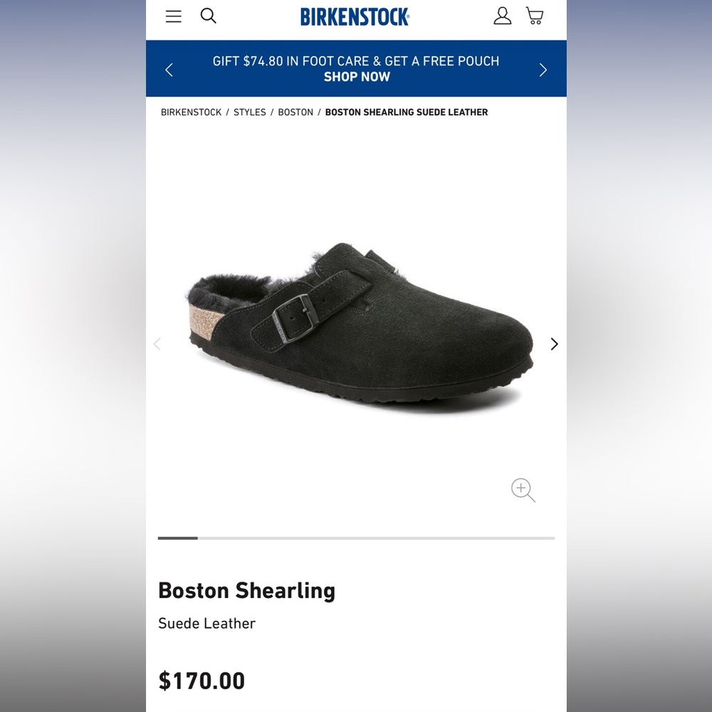 BIRKENSTOCK Black Boston Clogs